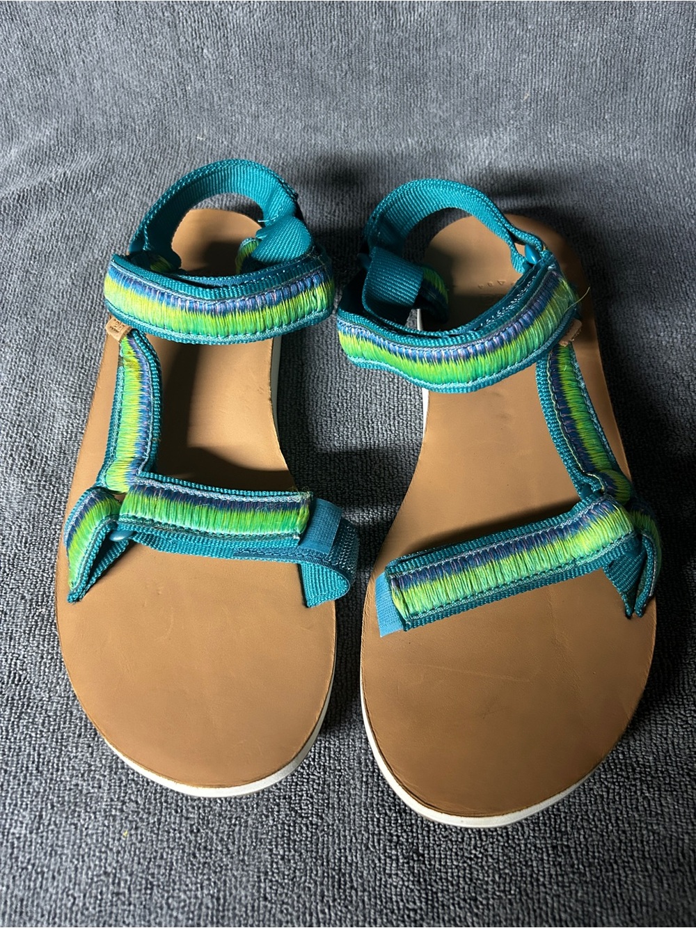 Teva Original Universal Ombre Sandals Women’s 10 Blue Green Leather 1010323